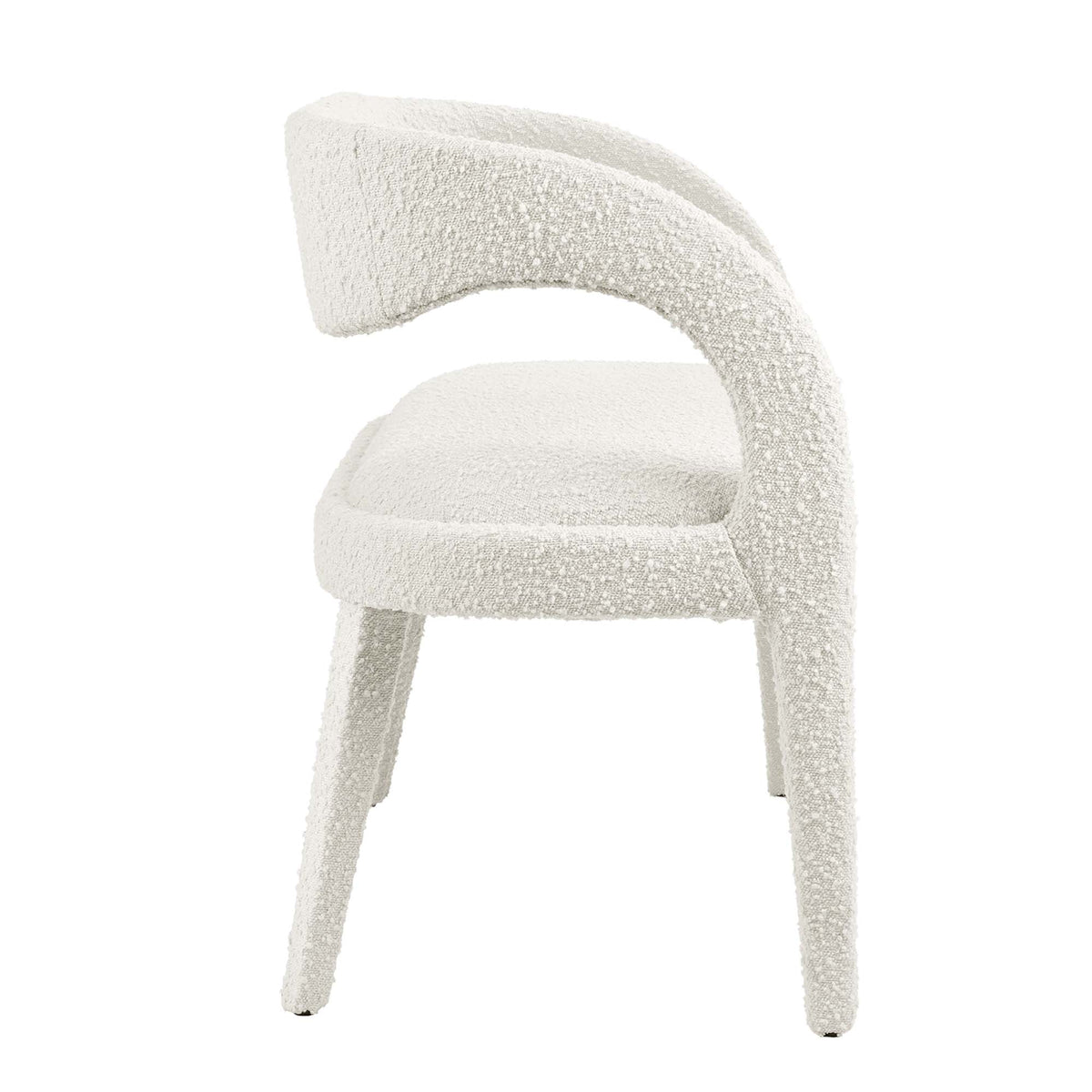 Pinnacle Boucle Fabric Accent Bench - Ivory