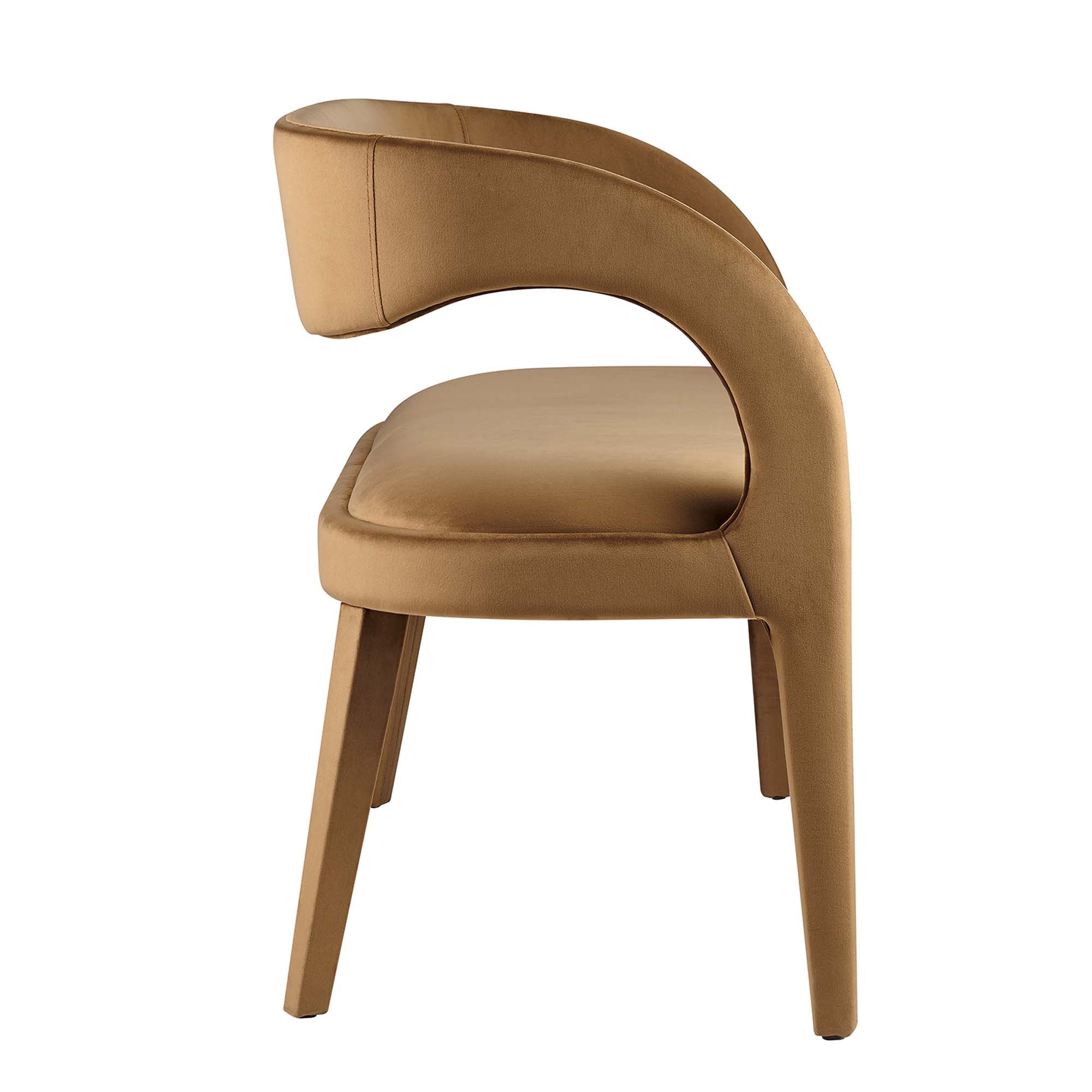Pinnacle Performance Velvet Accent Bench - Brown