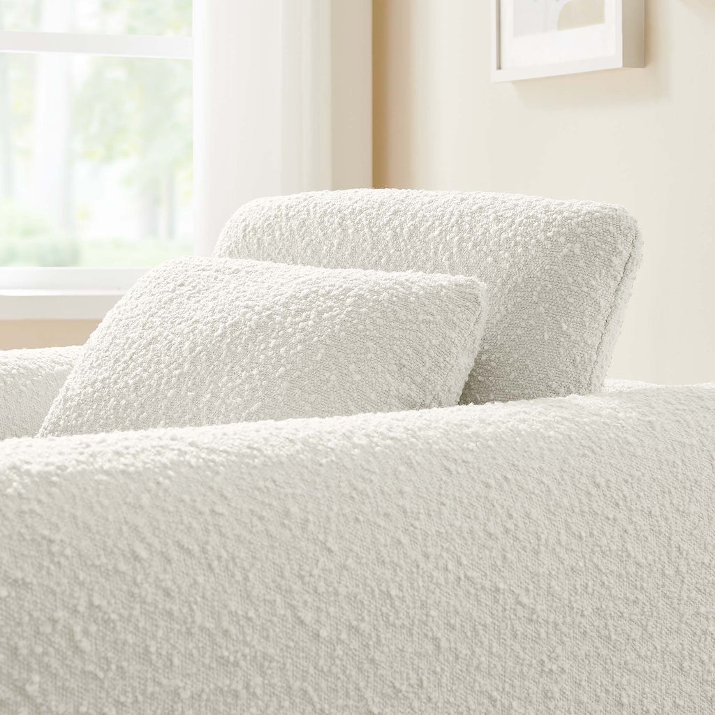 Waverly Boucle Upholstered Armchair - Ivory