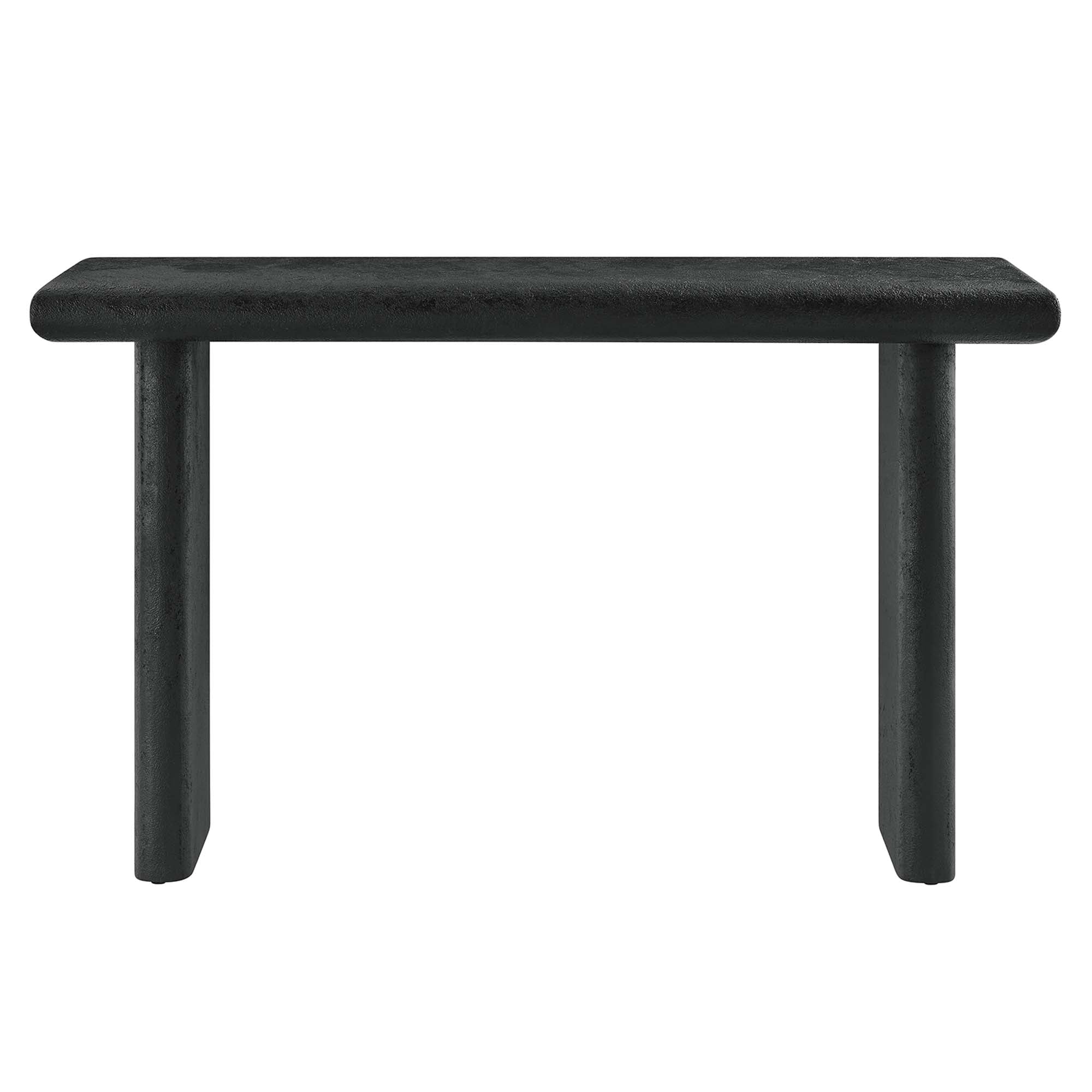 Relic Concrete Textured Console Table - Black