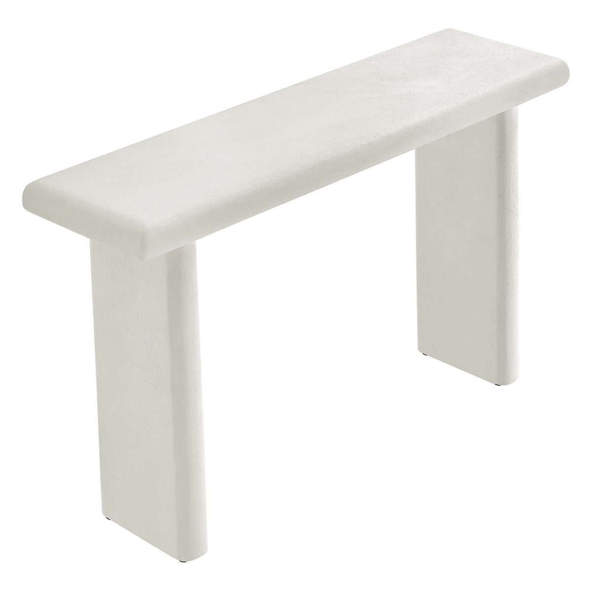 Relic Concrete Textured Console Table - White