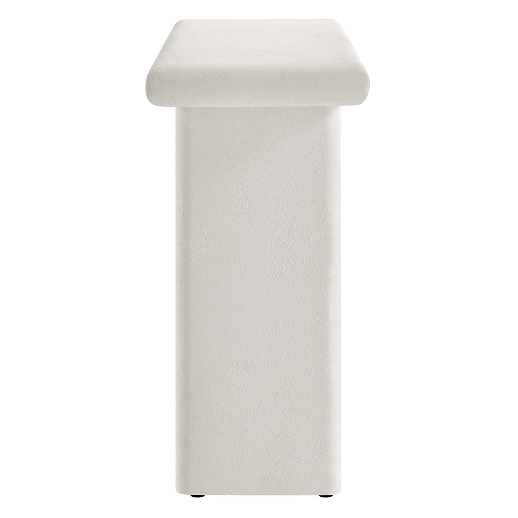 Relic Concrete Textured Console Table - White