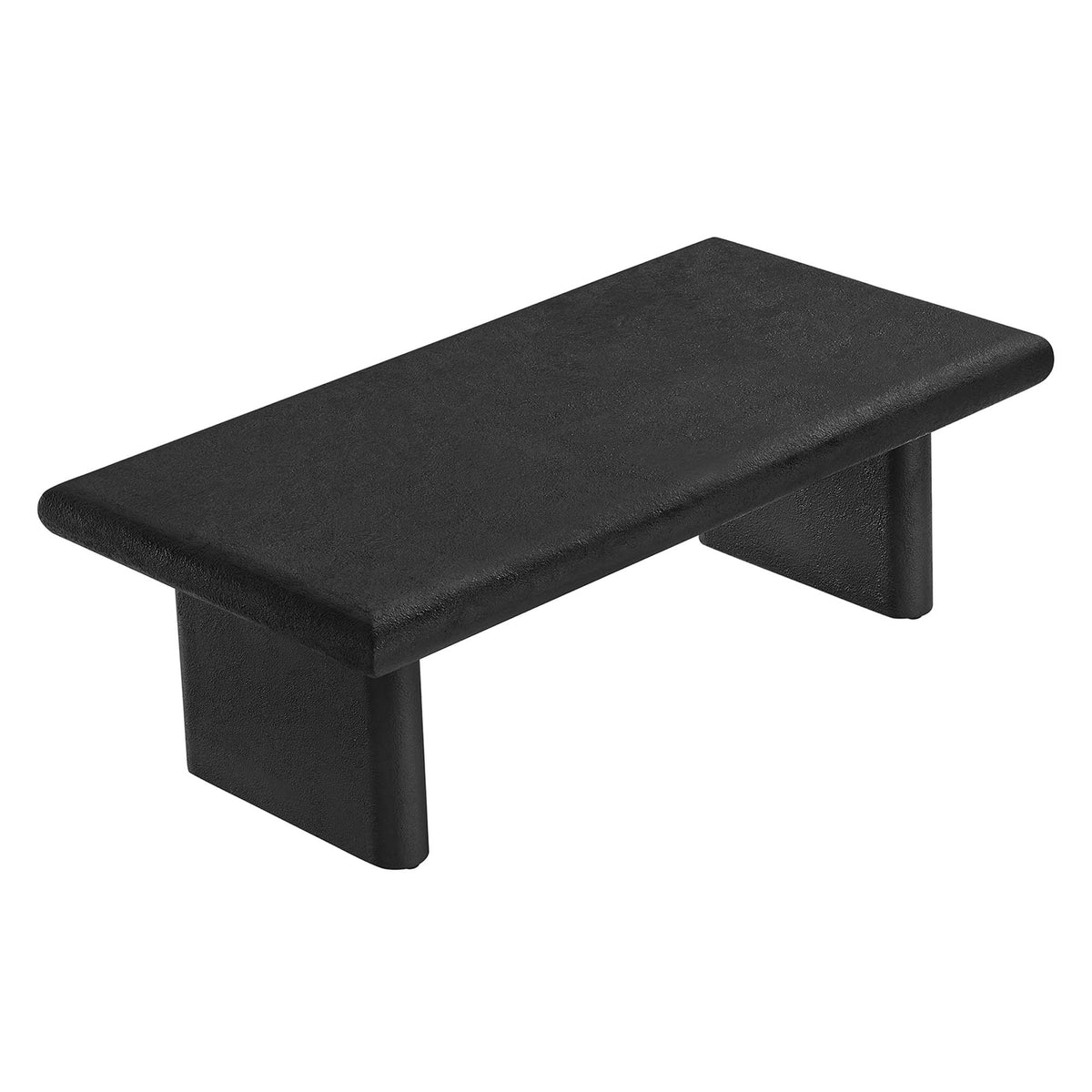 Relic Concrete Textured Coffee Table - Black