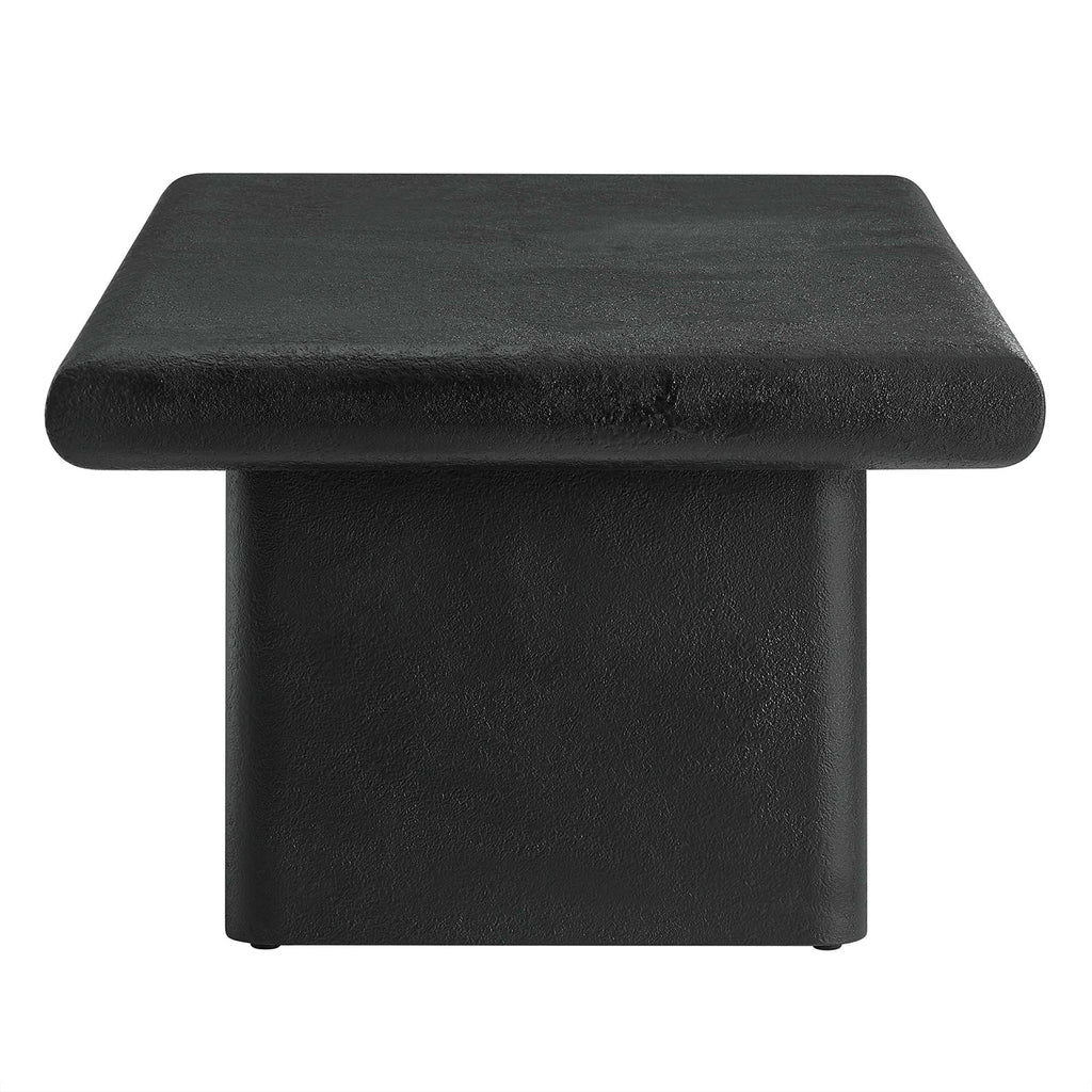 Relic Concrete Textured Coffee Table - Black