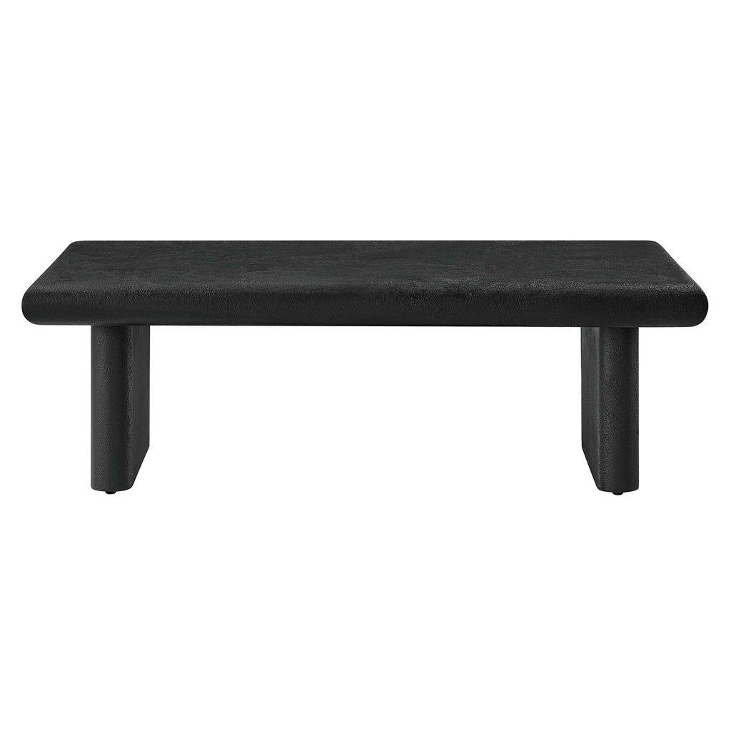 Relic Concrete Textured Coffee Table - Black