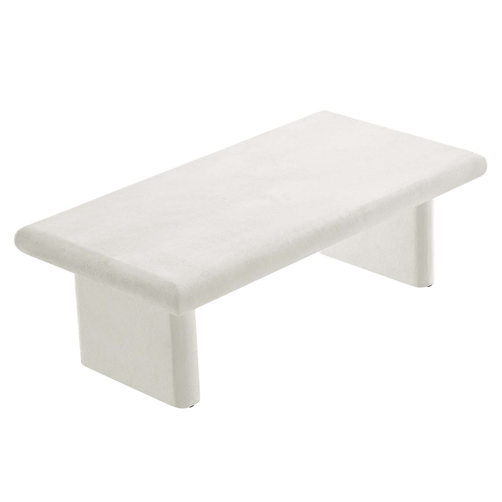 Relic Concrete Textured Coffee Table - White