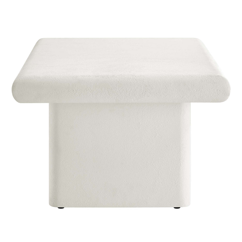 Relic Concrete Textured Coffee Table - White
