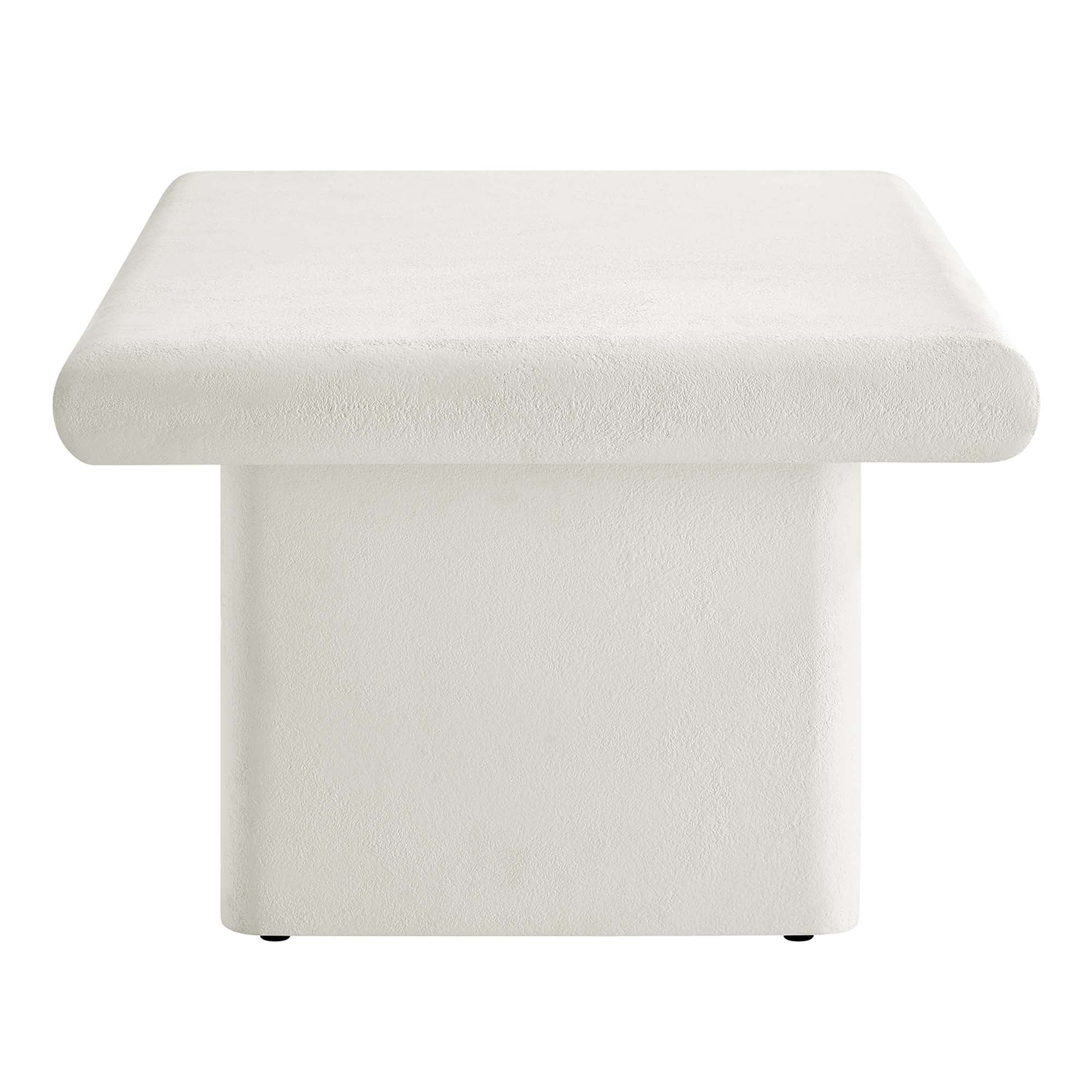 Relic Concrete Textured Coffee Table - White