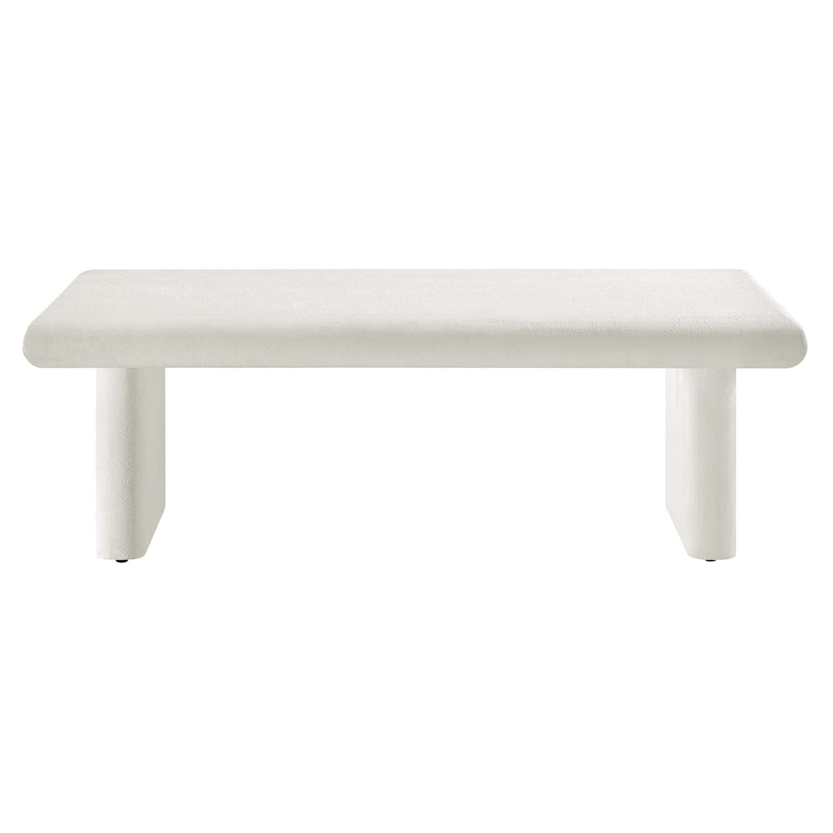 Relic Concrete Textured Coffee Table - White
