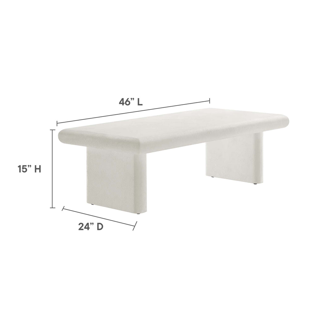 Relic Concrete Textured Coffee Table - White
