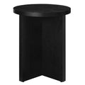Silas Round Wood Side Table - Black