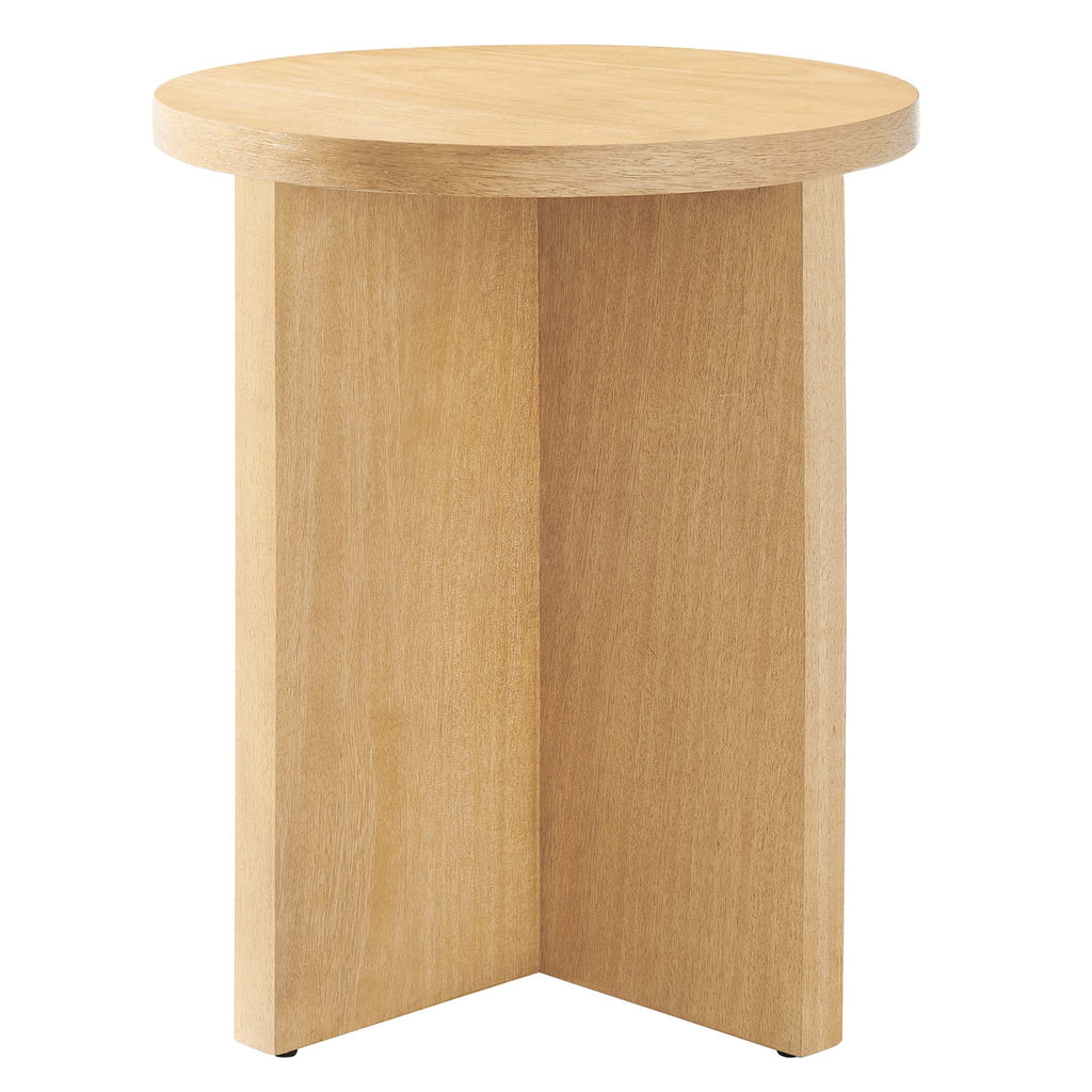 Silas Round Wood Side Table - Natural