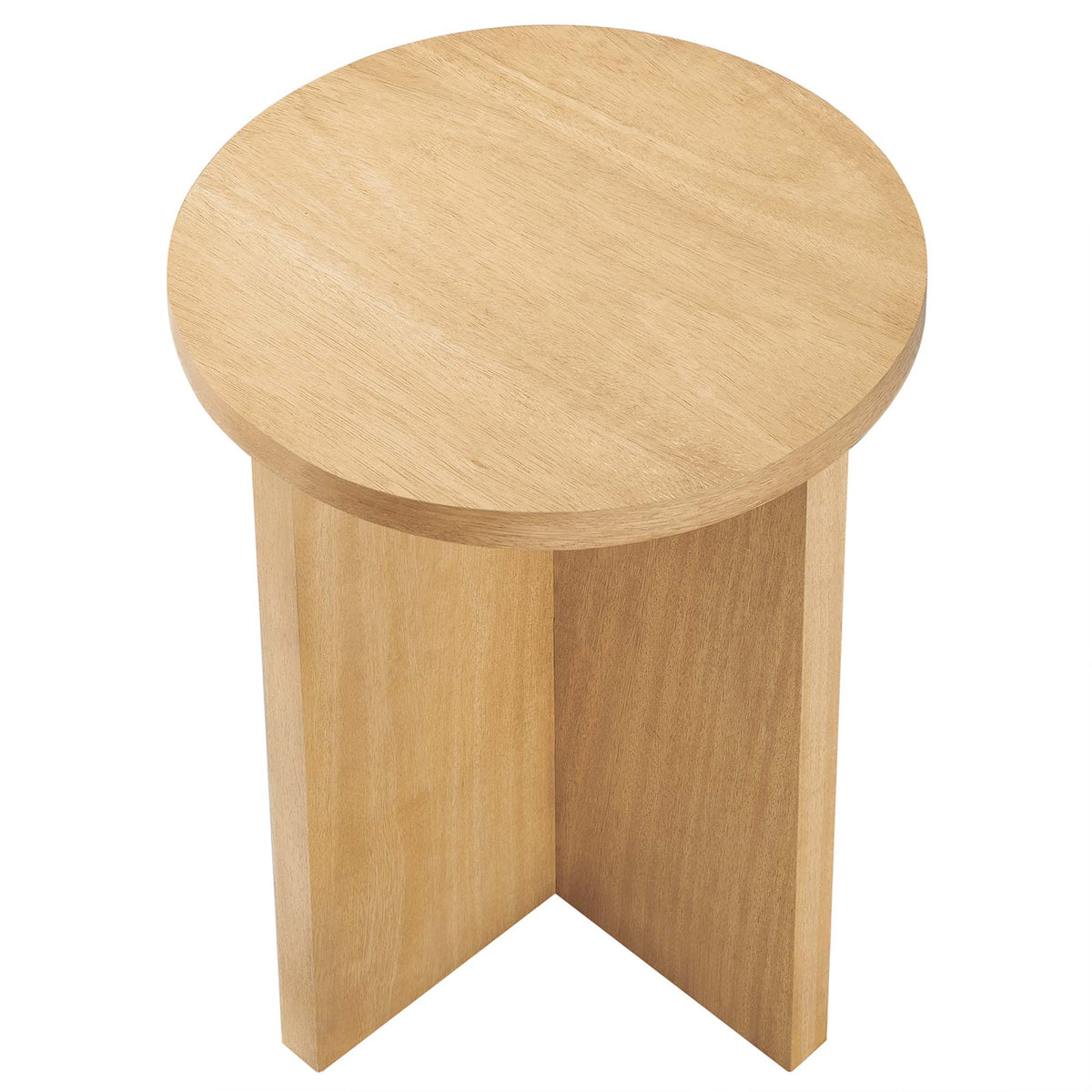Silas Round Wood Side Table - Natural