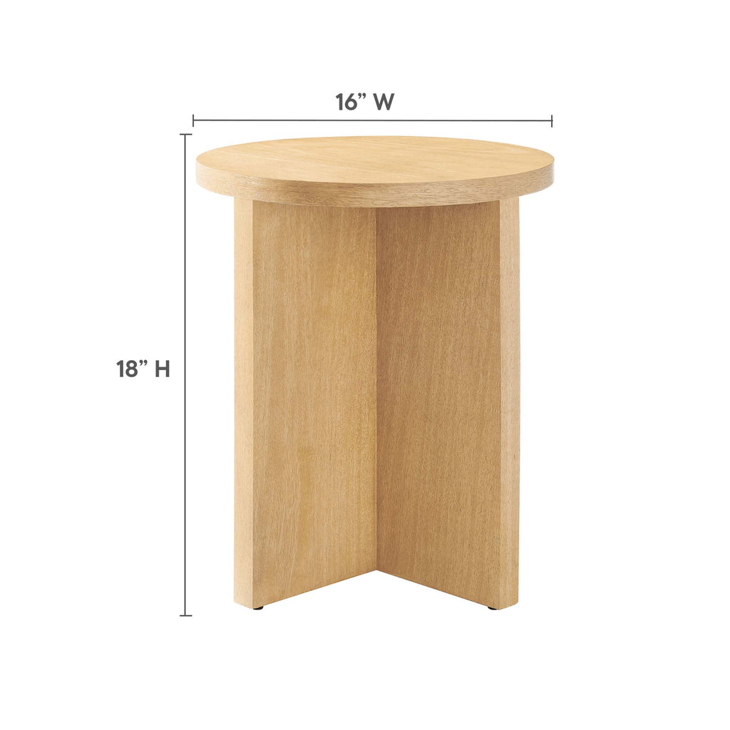 Silas Round Wood Side Table - Natural