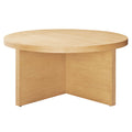 Silas Round Wood Coffee Table - Natural