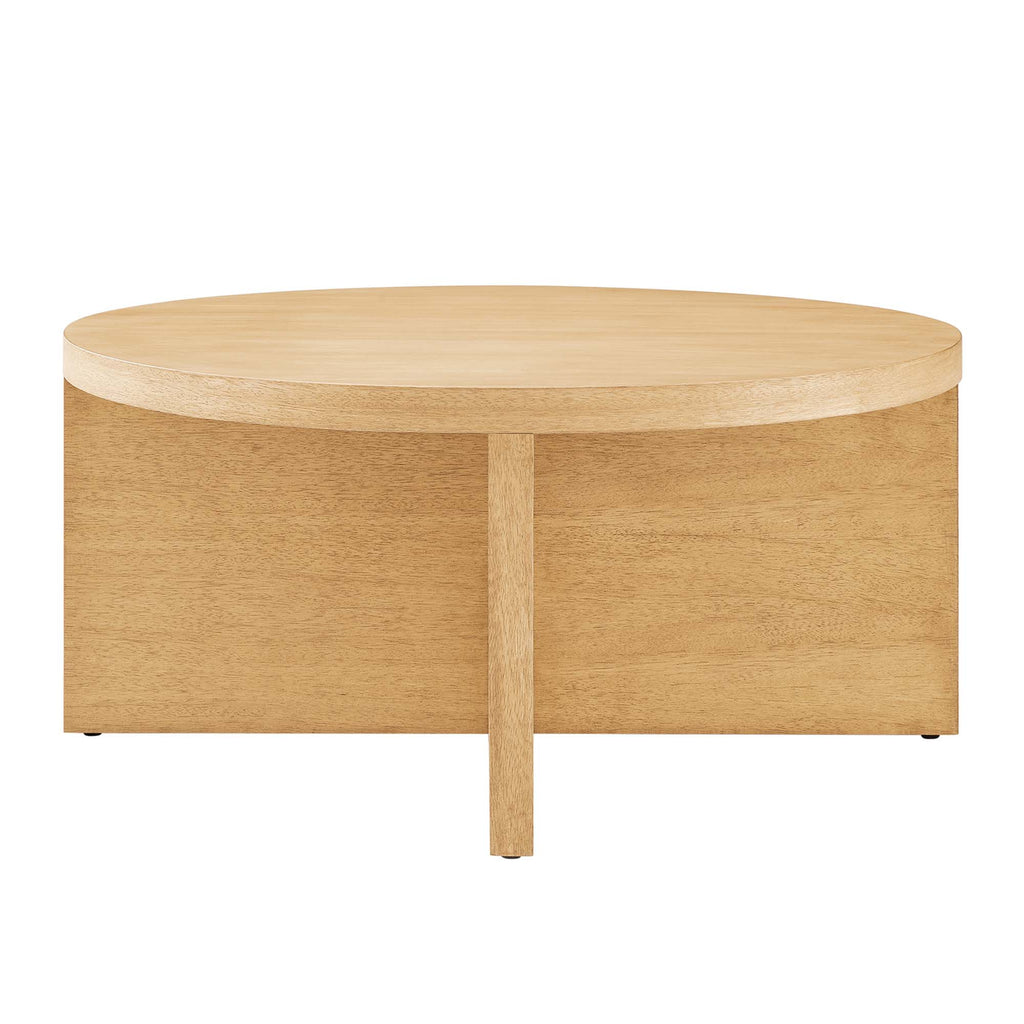 Silas Round Wood Coffee Table - Natural
