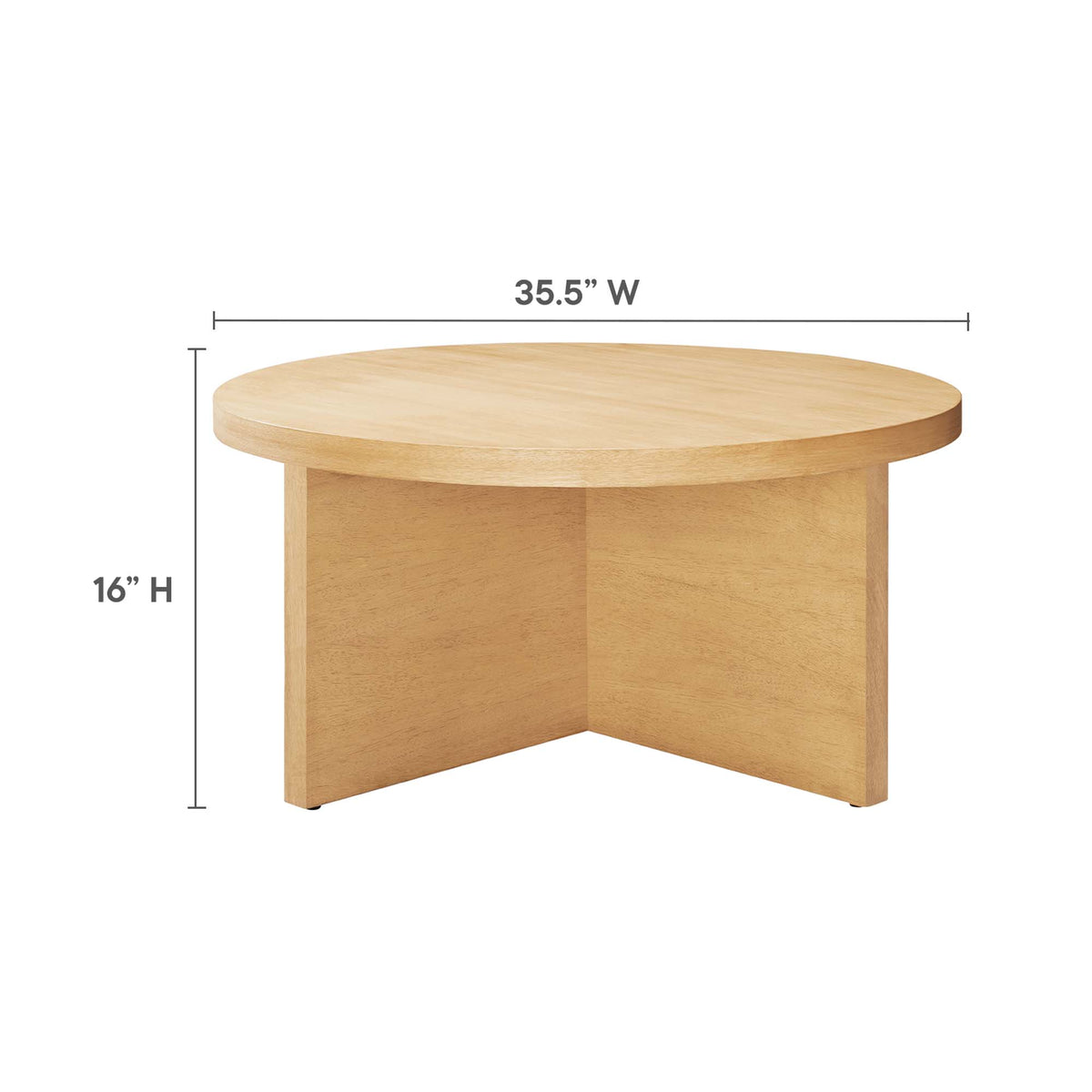 Silas Round Wood Coffee Table - Natural