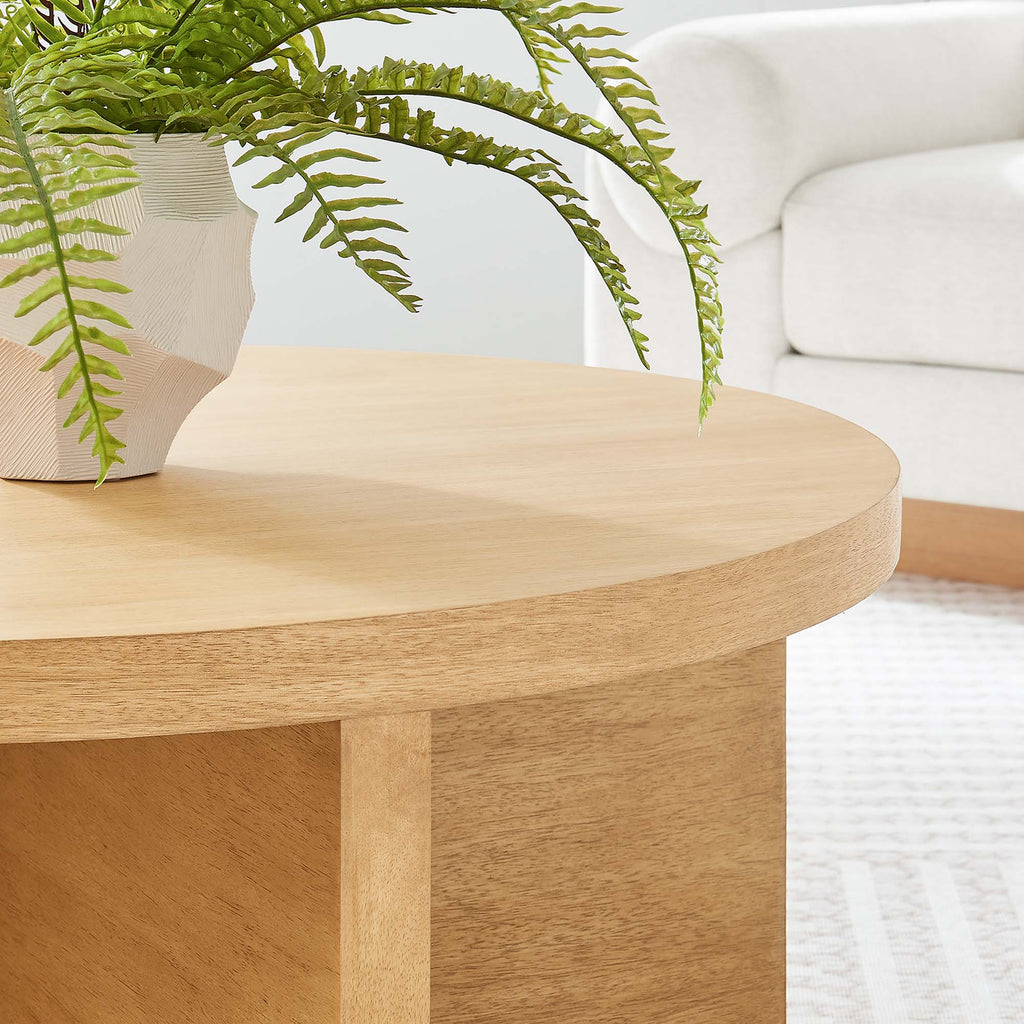 Silas Round Wood Coffee Table - Natural