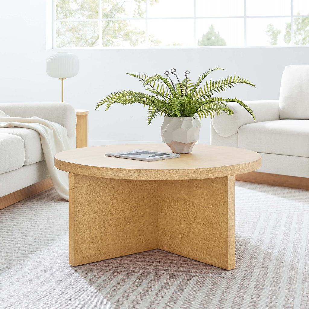 Silas Round Wood Coffee Table - Natural