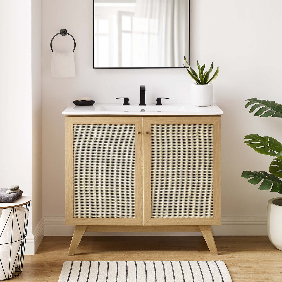 Soma 36" Bathroom Vanity Cabinet (Sink Basin Not Included) - Oak