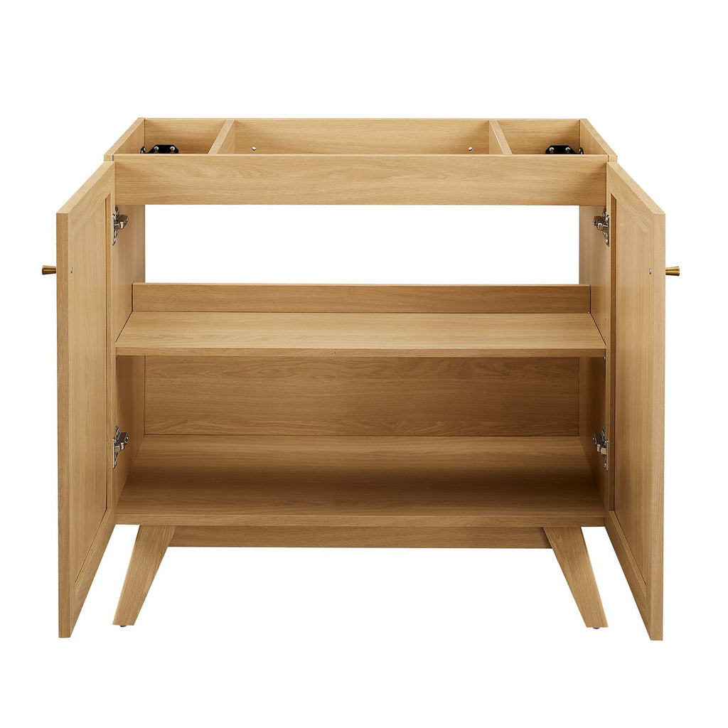 Soma 36" Bathroom Vanity Cabinet (Sink Basin Not Included) - Oak
