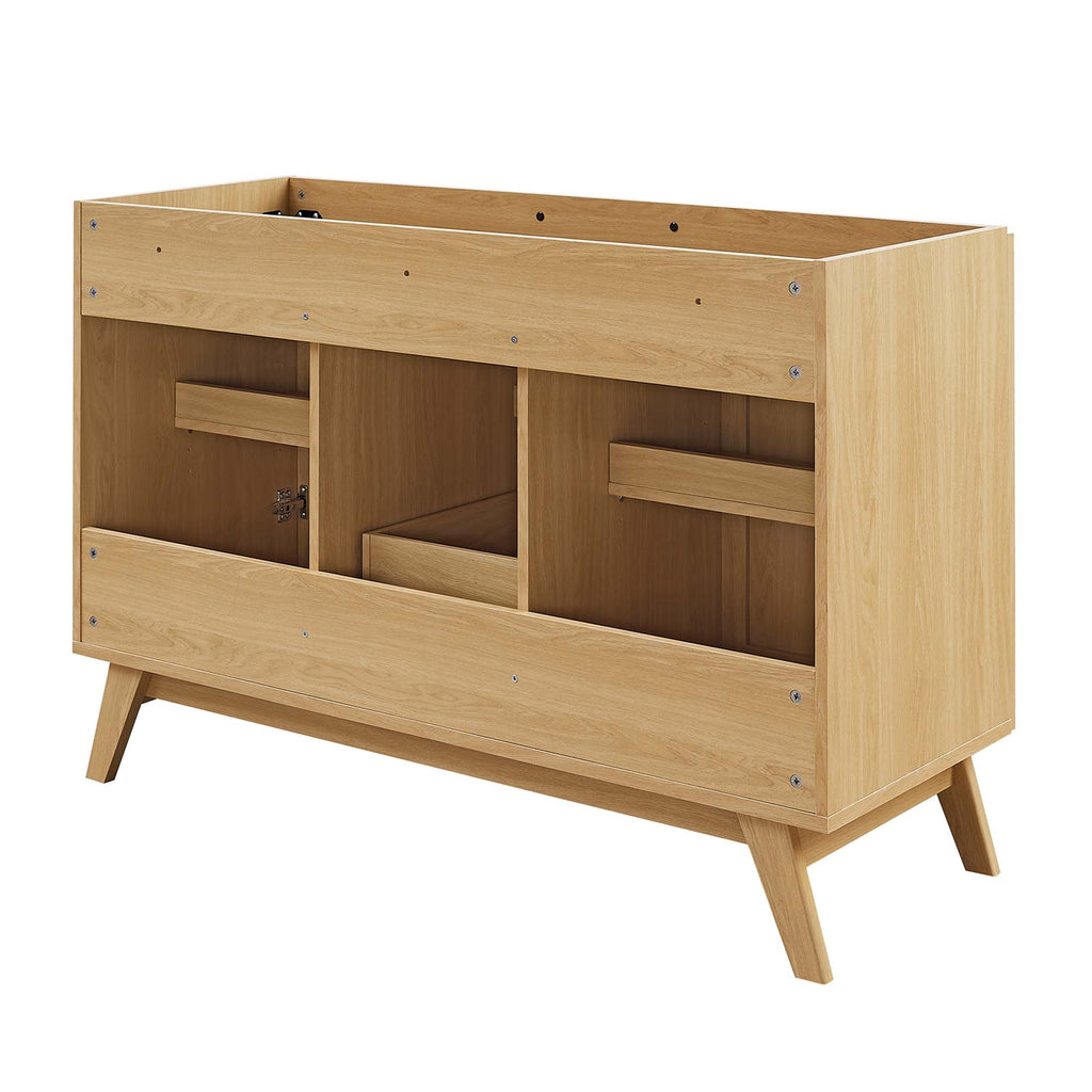 Soma 48" Single or Double Sink Compatible Bathroom Vanity Cabinet (Sink Basin Not Included) - Oak