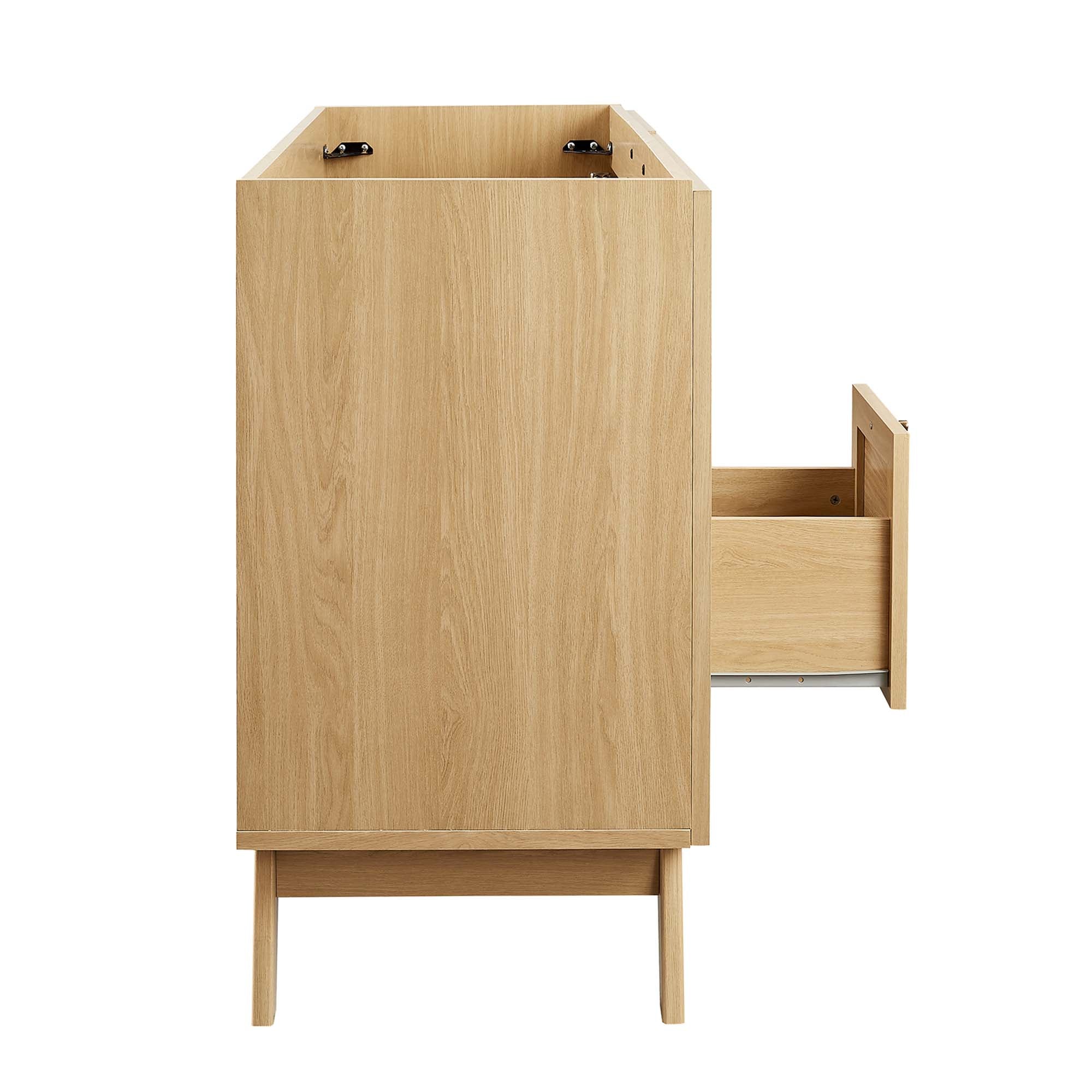Soma 48" Single or Double Sink Compatible Bathroom Vanity Cabinet (Sink Basin Not Included) - Oak