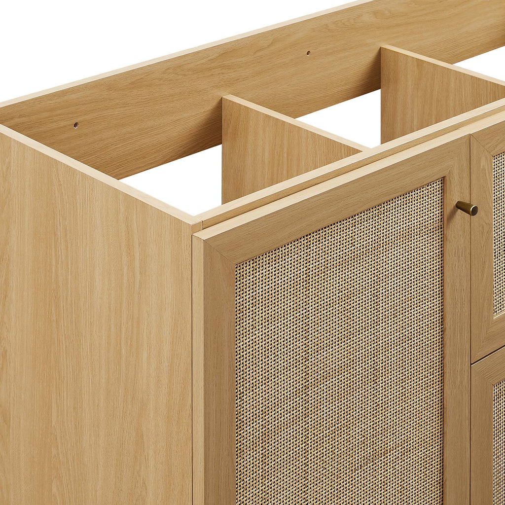 Soma 48" Single or Double Sink Compatible Bathroom Vanity Cabinet (Sink Basin Not Included) - Oak