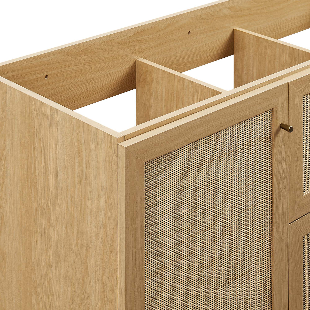 Soma 48" Single or Double Sink Compatible Bathroom Vanity Cabinet (Sink Basin Not Included) - Oak