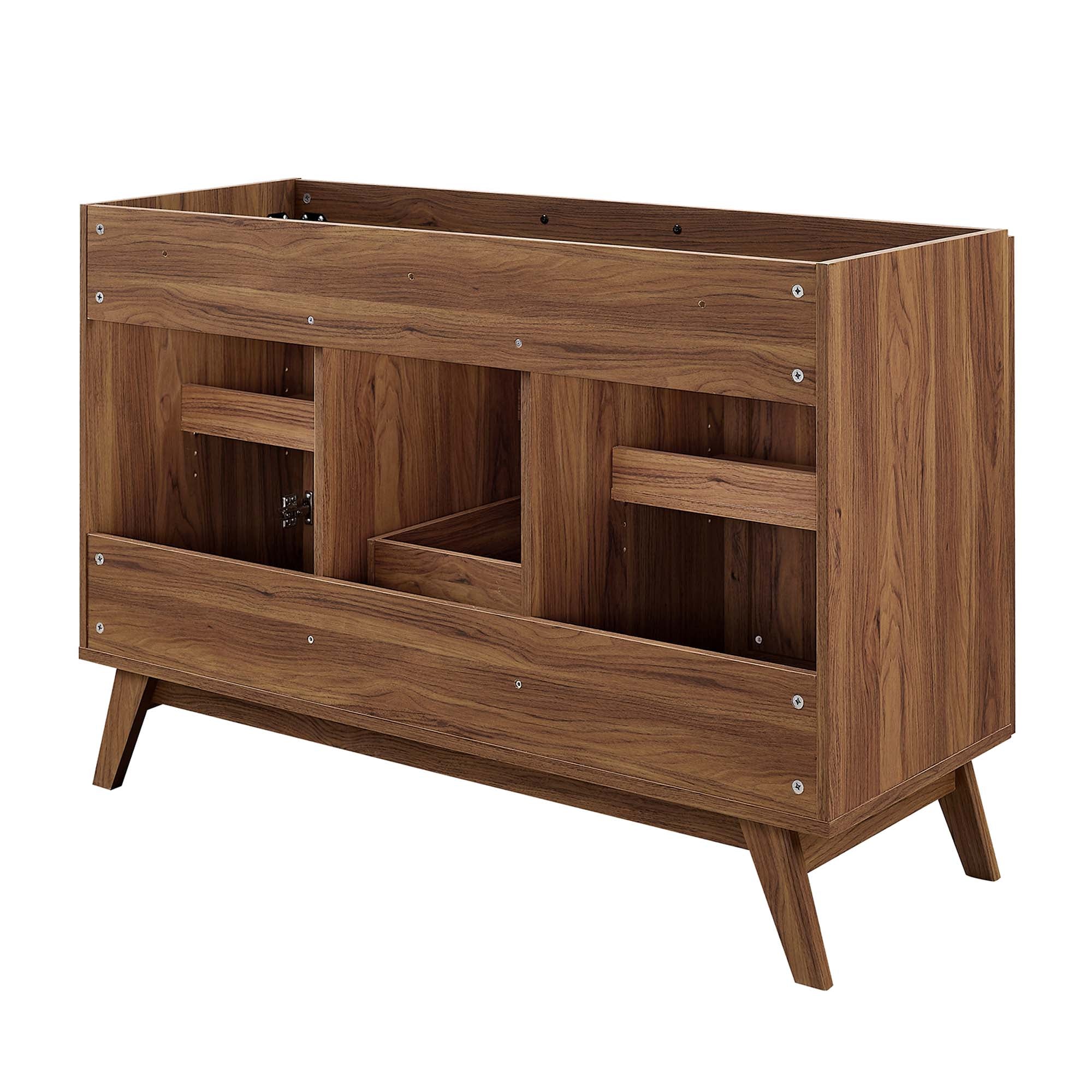 Soma 48" Single or Double Sink Compatible Bathroom Vanity Cabinet (Sink Basin Not Included) - Walnut