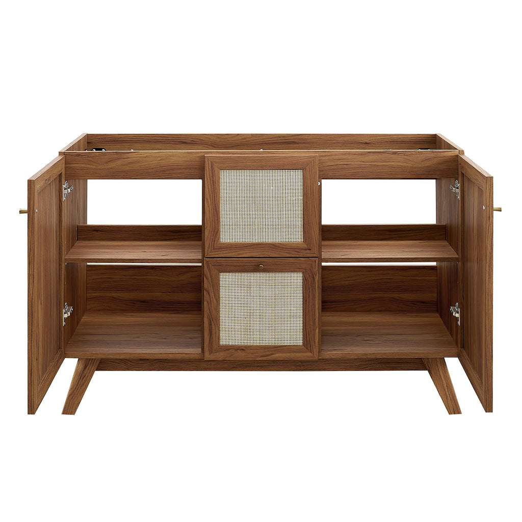 Soma 48" Single or Double Sink Compatible Bathroom Vanity Cabinet (Sink Basin Not Included) - Walnut