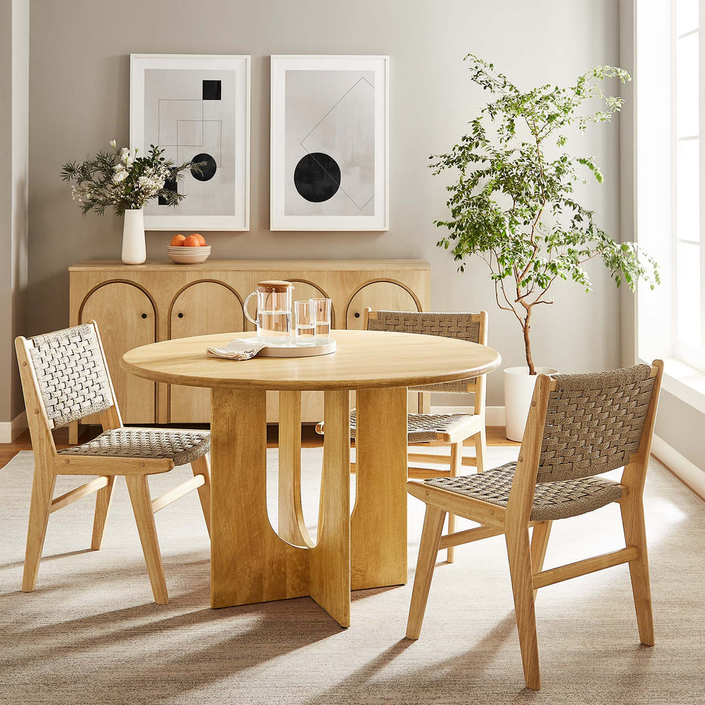 Rivian Round 48" Wood Dining Table - Oak