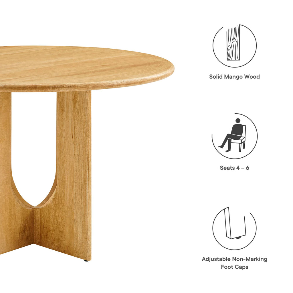 Rivian Round 48" Wood Dining Table - Oak