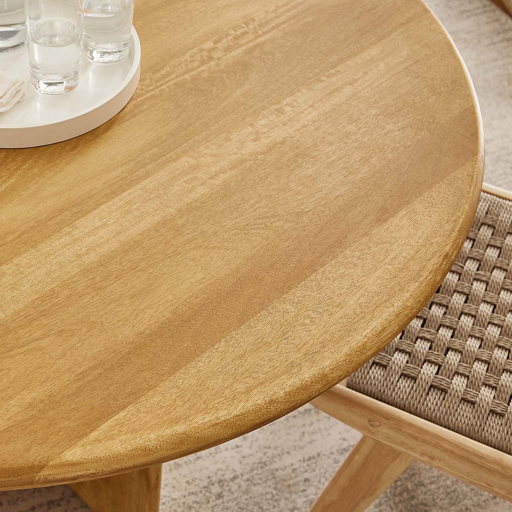 Rivian Round 48" Wood Dining Table - Oak