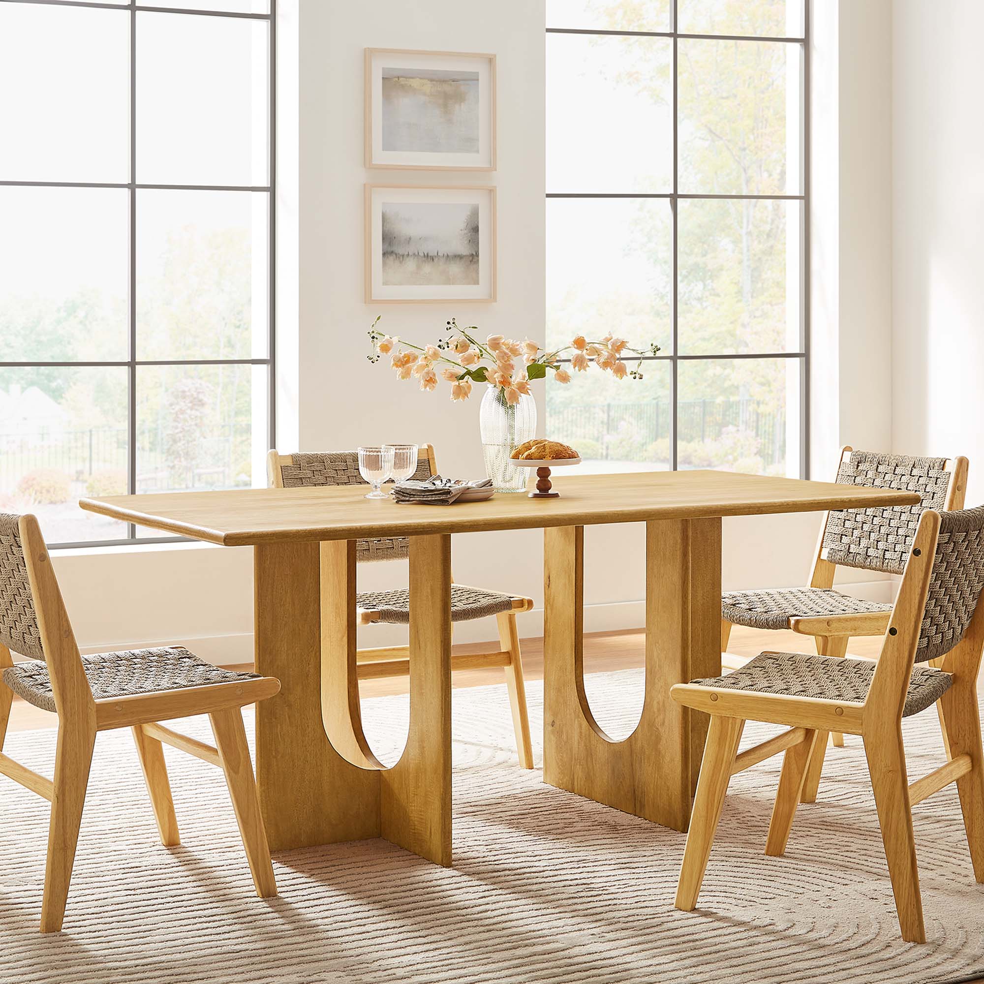 Rivian Rectangular 70" Wood Dining Table - Oak
