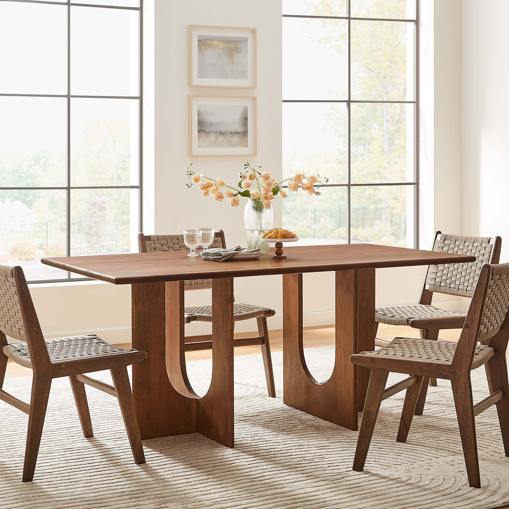 Rivian Rectangular 70" Wood Dining Table - Walnut