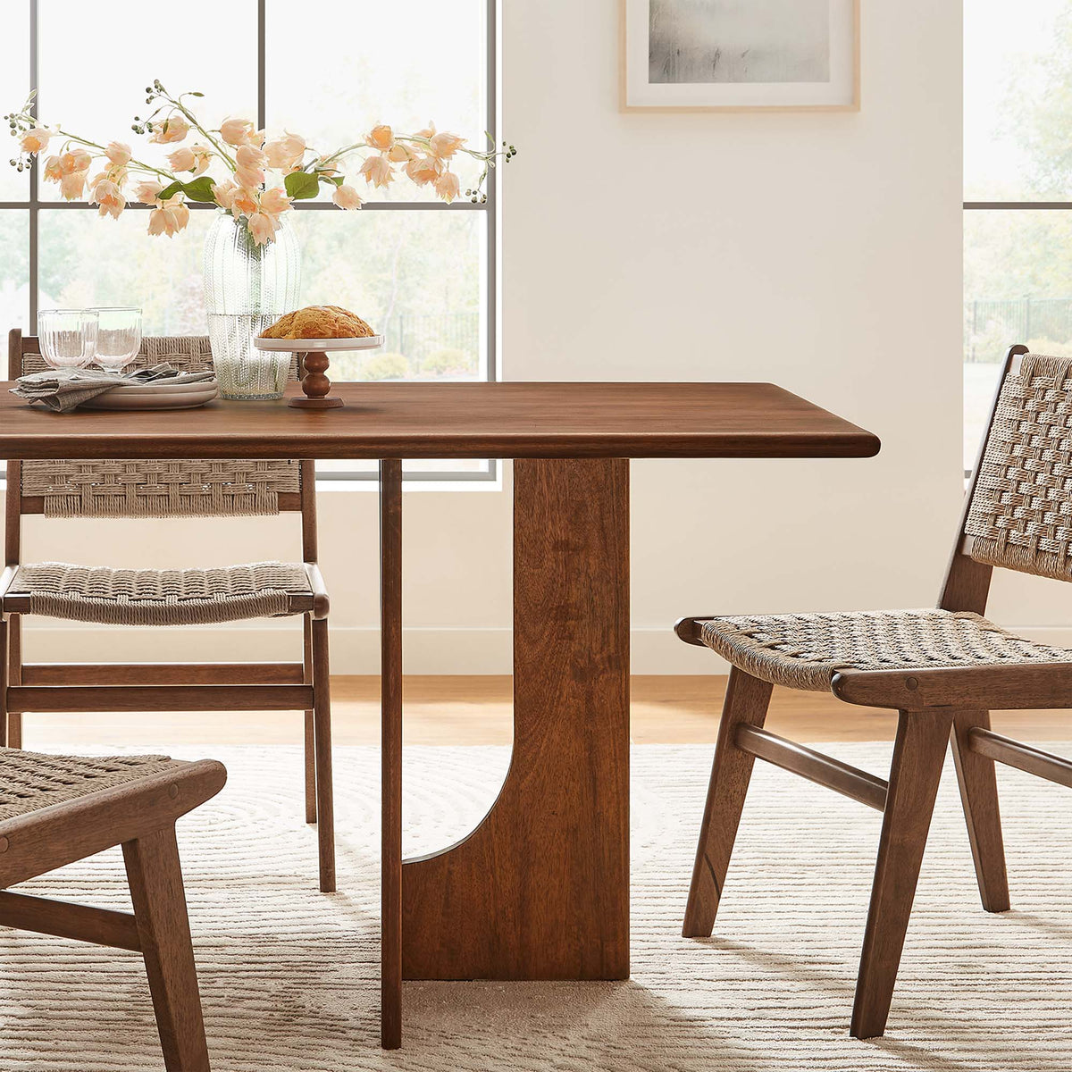 Rivian Rectangular 70" Wood Dining Table - Walnut