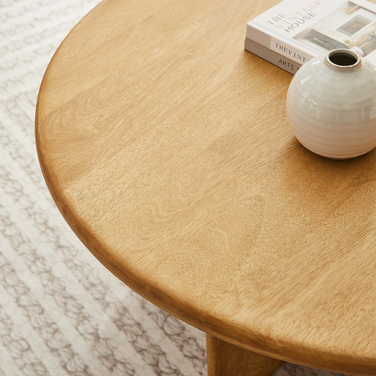 Rivian Round 34" Coffee Table - Oak