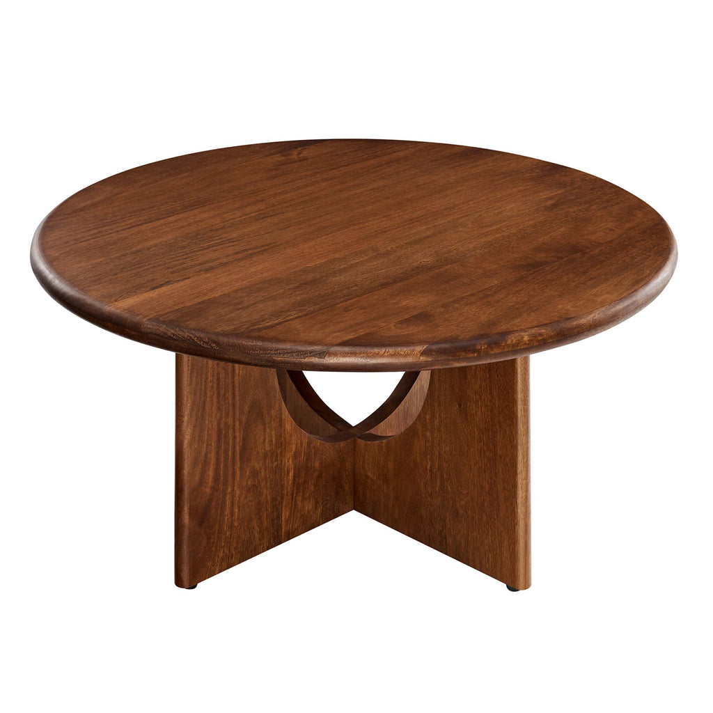 Rivian Round 34" Coffee Table - Walnut
