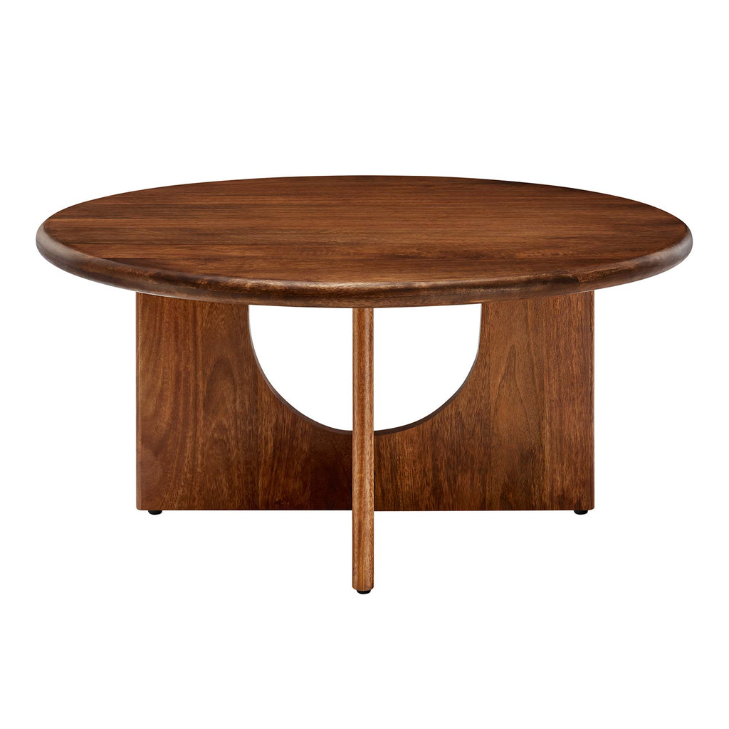 Rivian Round 34" Coffee Table - Walnut