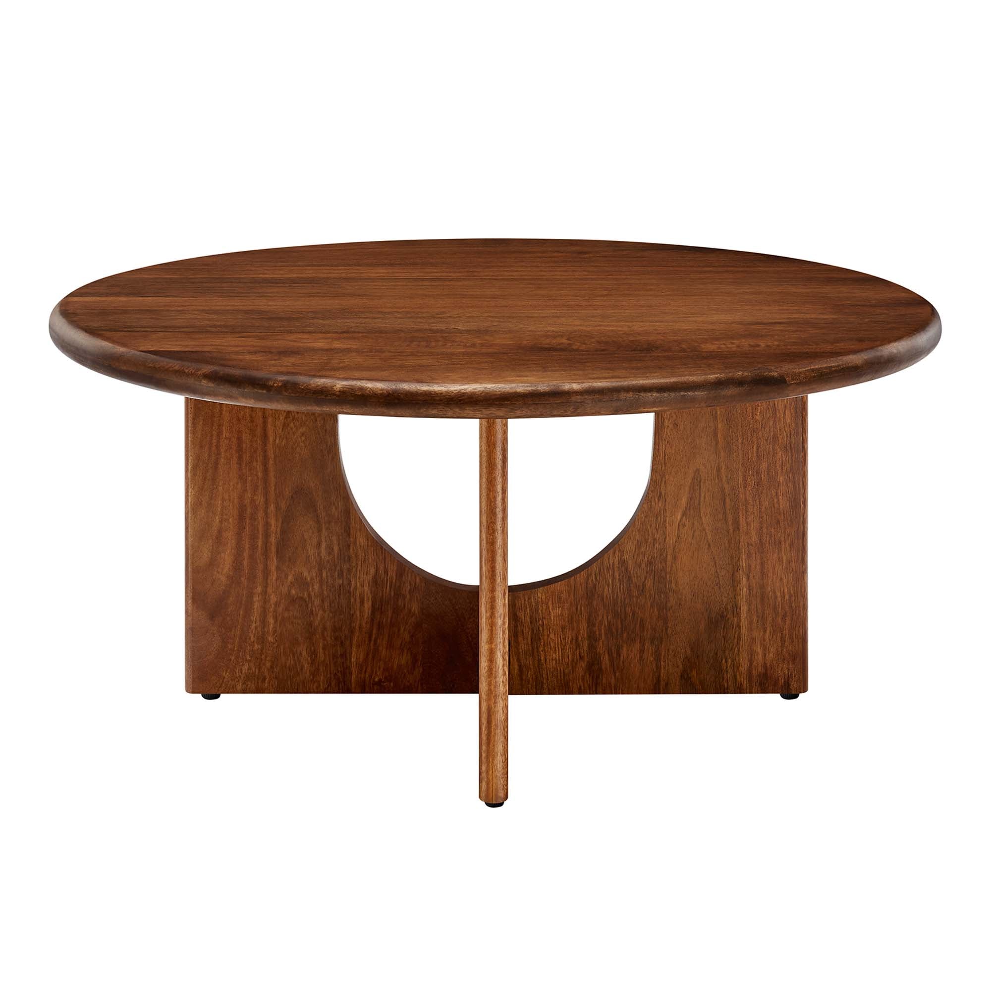 Rivian Round 34" Coffee Table - Walnut