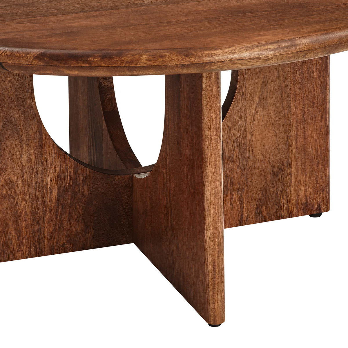 Rivian Round 34" Coffee Table - Walnut
