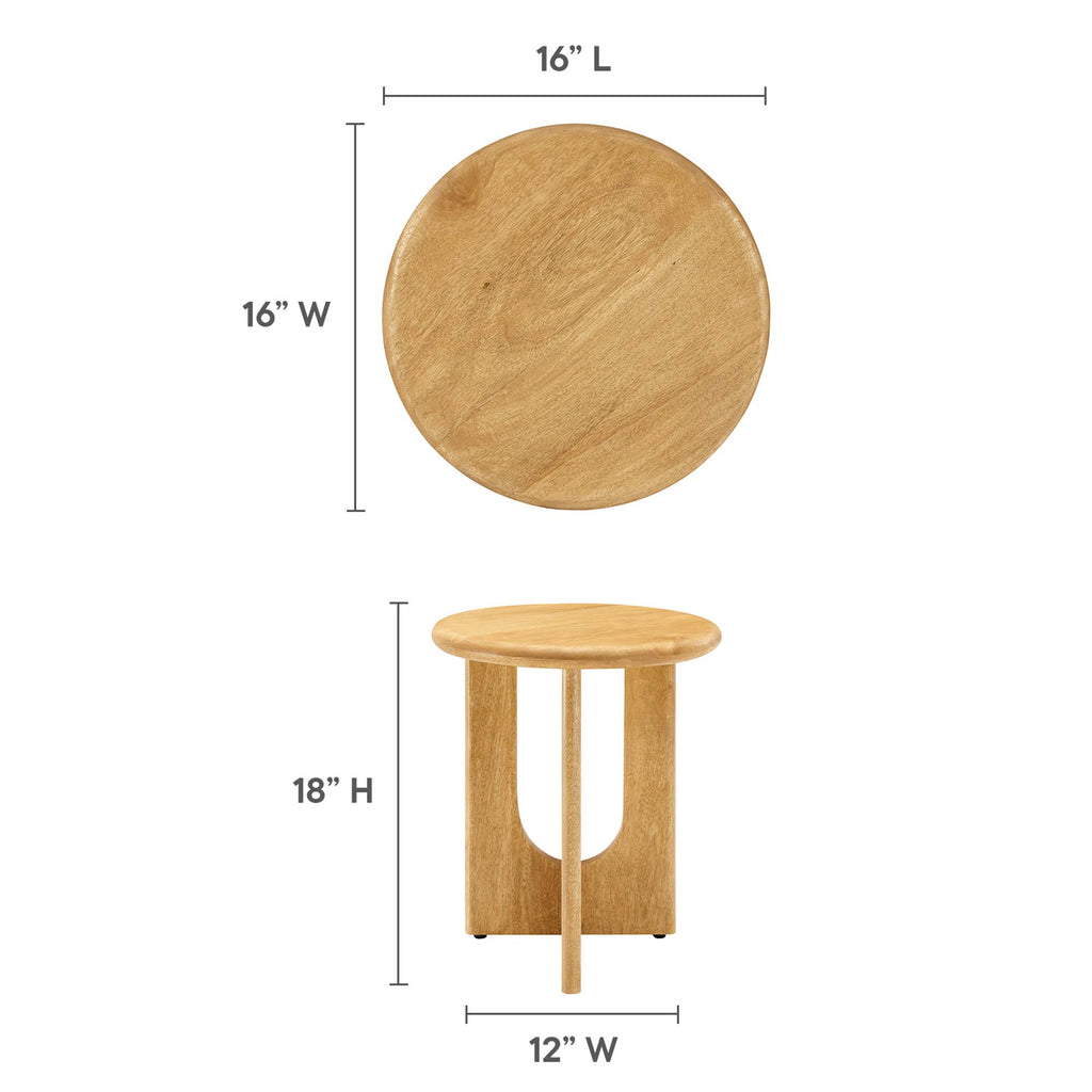 Rivian Round Side Table - Oak