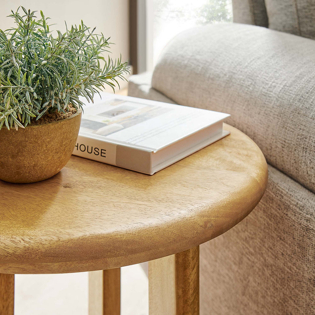 Rivian Round Side Table - Oak