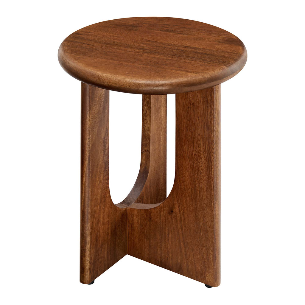 Rivian Round Side Table - Walnut