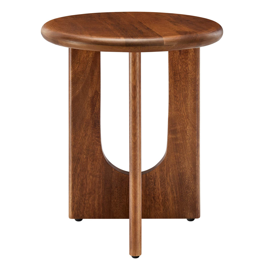 Rivian Round Side Table - Walnut