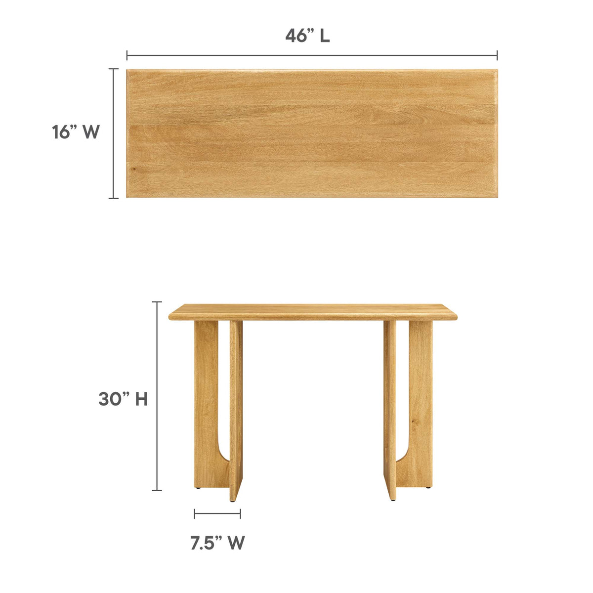 Rivian 46" Console Table - Oak