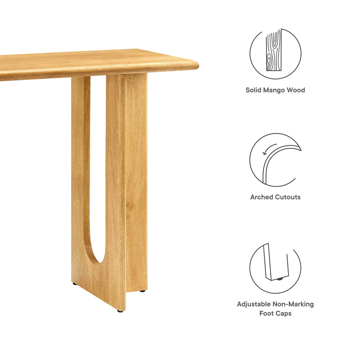 Rivian 46" Console Table - Oak