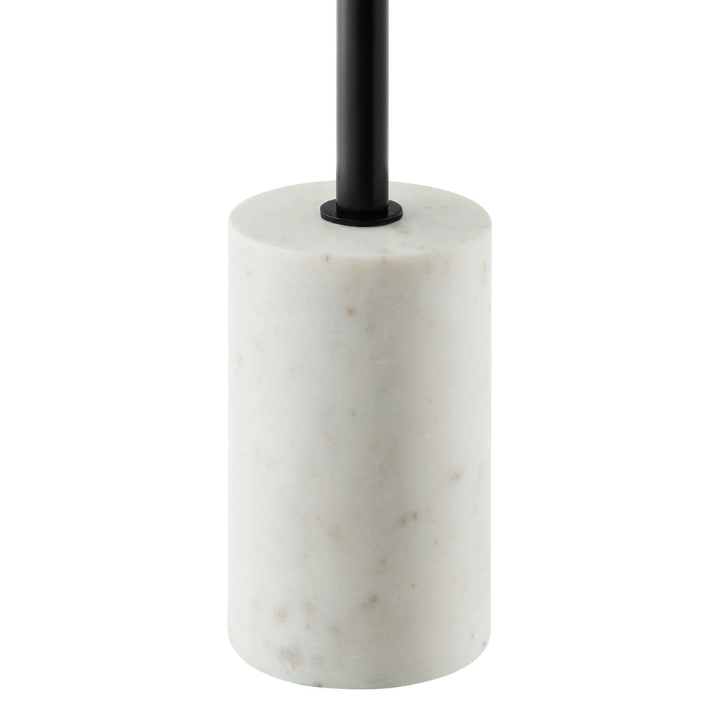 Lyric Round Side Table - White Black