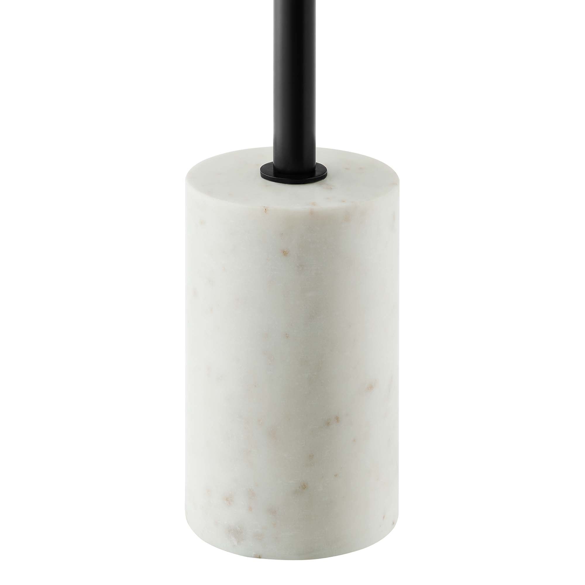 Lyric Round Side Table - White Black